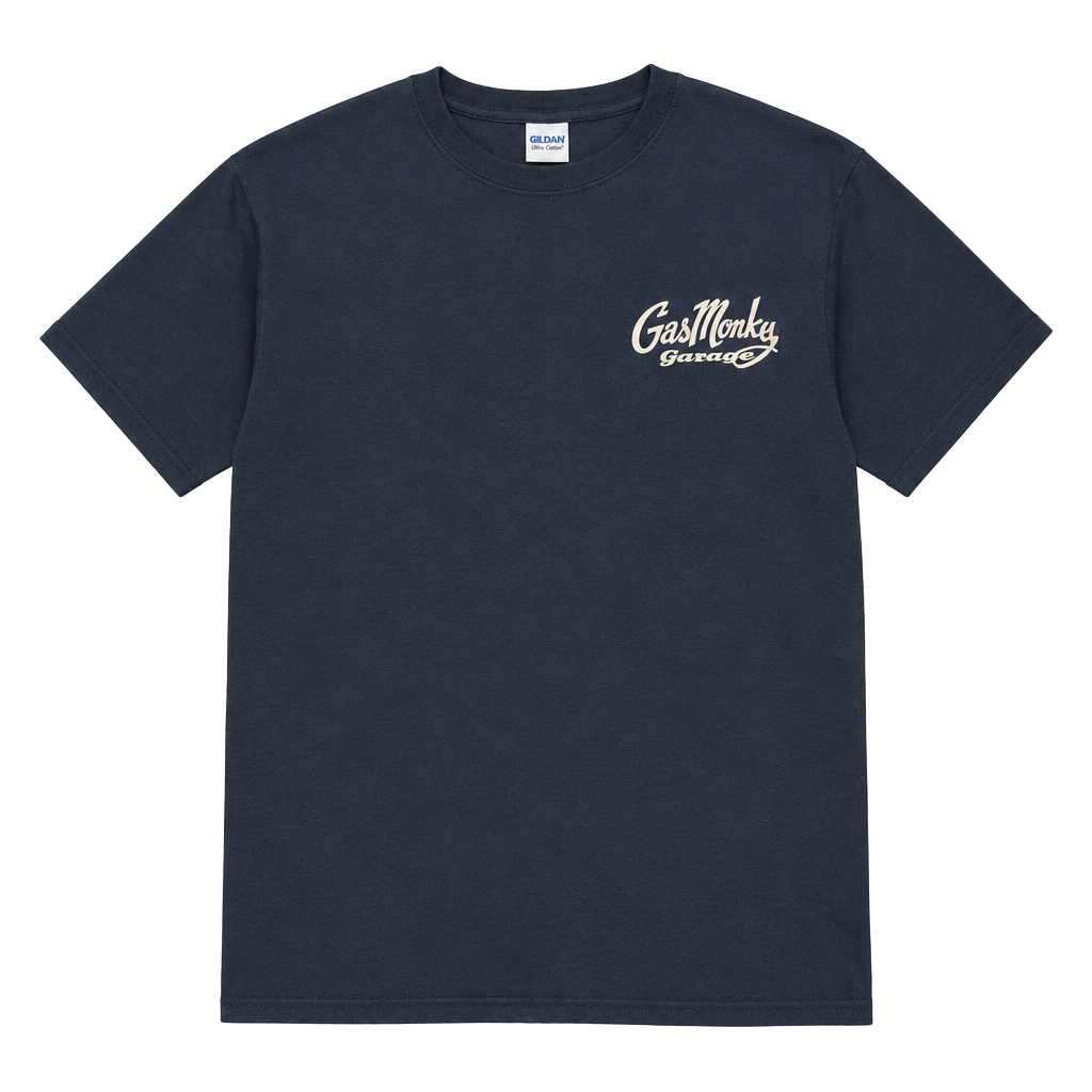 Gildan Gas Monkey Garage T-Shirt Size L Navy Blue 1