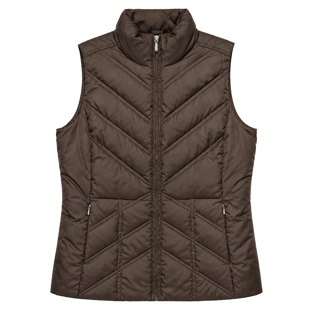 Eddie Bauer Down Puffer Vest Brown Size L 1