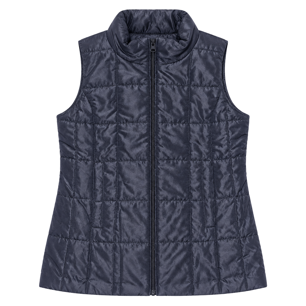 New York & Company Quilted Puffer Vest Size XS Black Zip Up 1