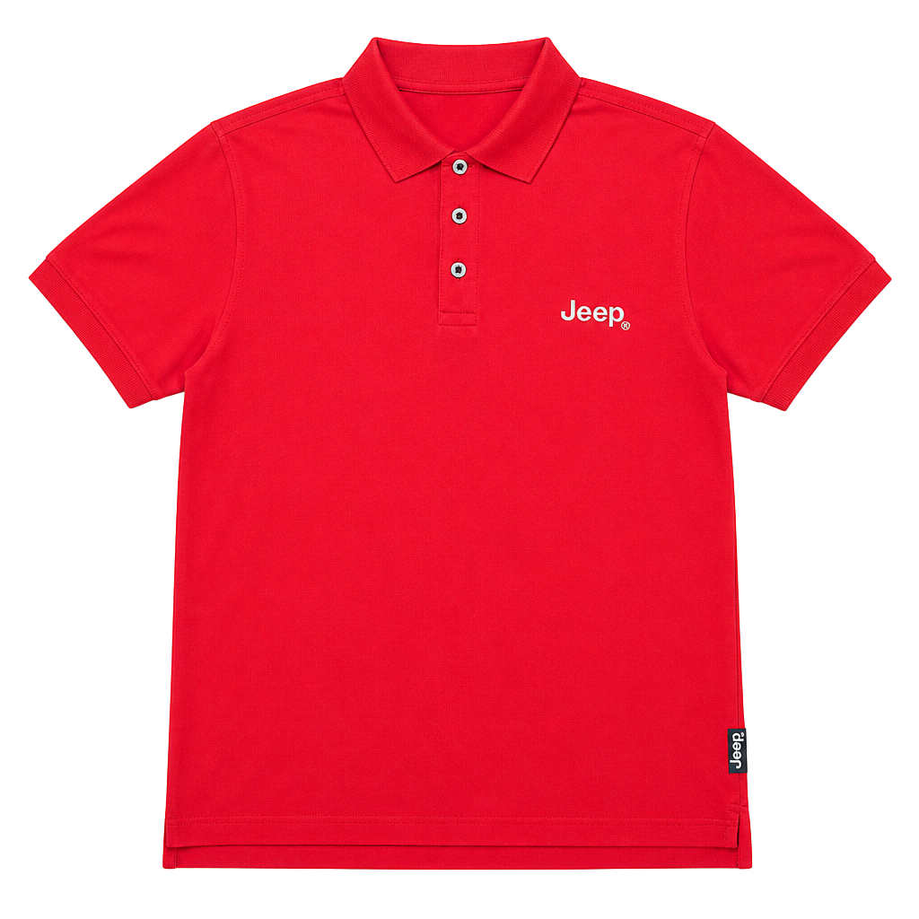 Jeep Since 1941 Men's Red Short Sleeve Polo Shirt Size M 1