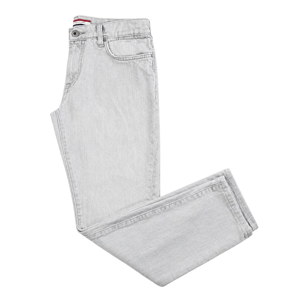 Tommy Hilfiger Men's 30x30 Straight Fit Jeans Light Wash Gray Bleach 1