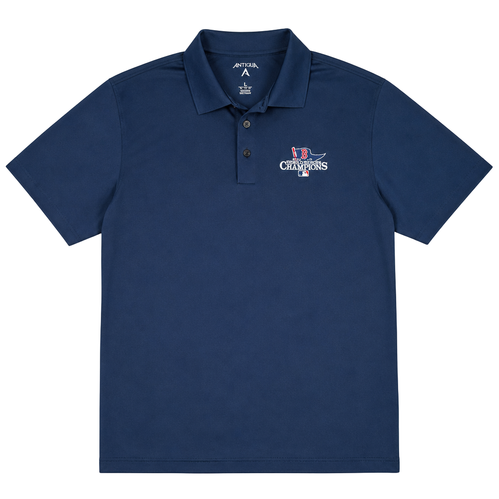 Men's Navy Blue 2013 Boston Red Sox World Series Champions Polo Shirt XL LIKE NEW 1
