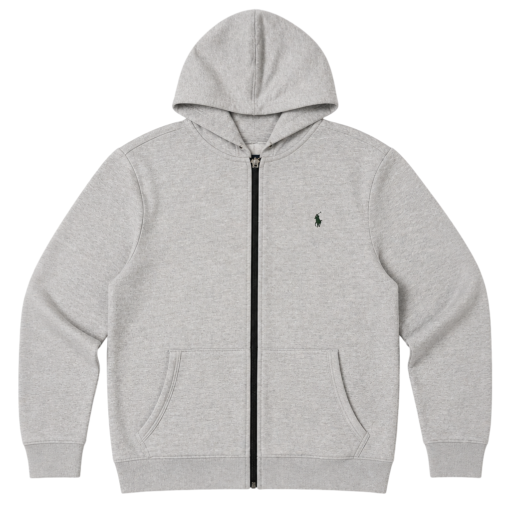 Polo Ralph Lauren Full Zip Hoodie Gray Size XL 1