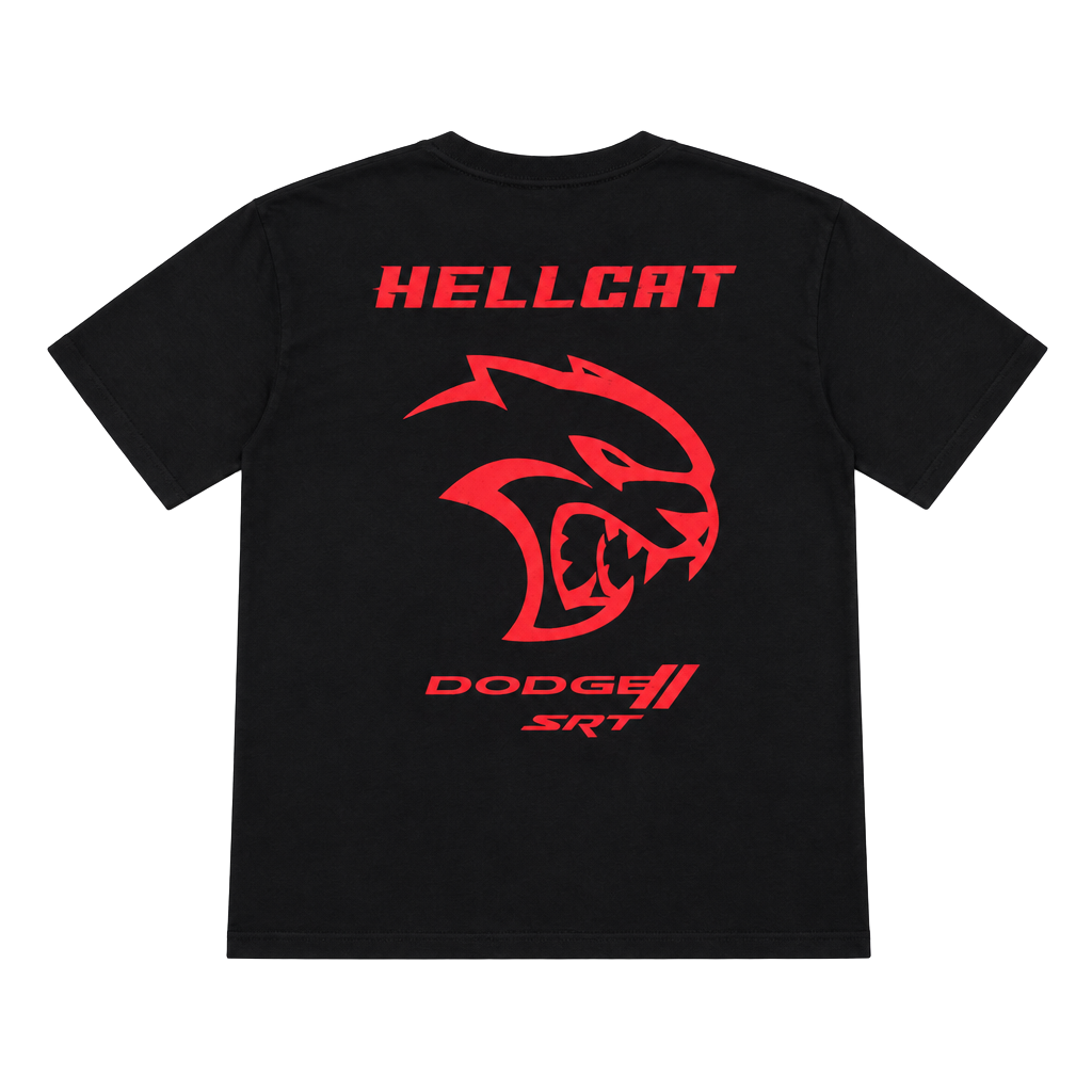 Dodge Hellcat SRT Jersey Size L Black Graphic Muscle Car Tee 1