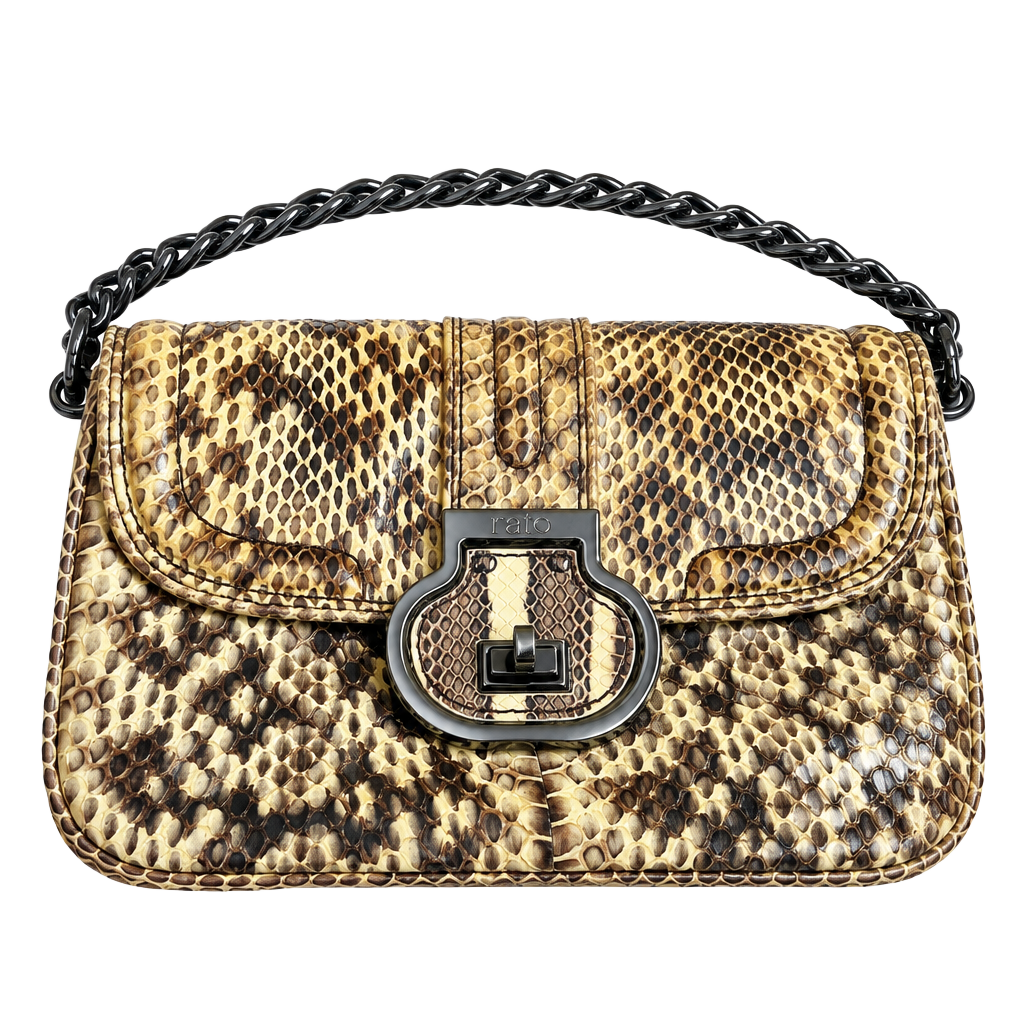 Rafe Snakeskin Mini Crossbody Bag Brown 1
