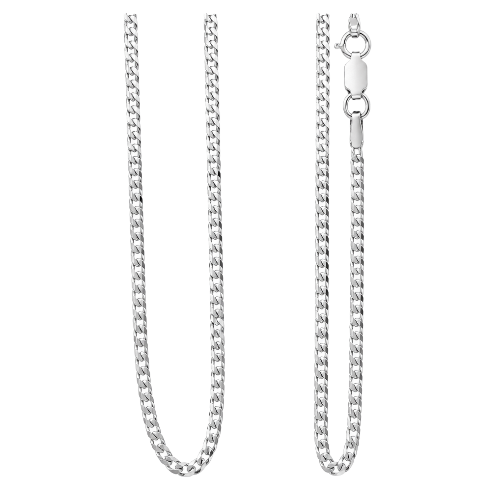 New SOLID Sterling Silver Chain Necklace, stamped Italy 925 1