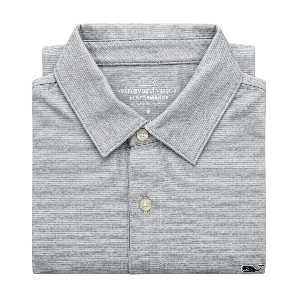 Vineyard Vines Performance Polo Size S Gray Striped 1