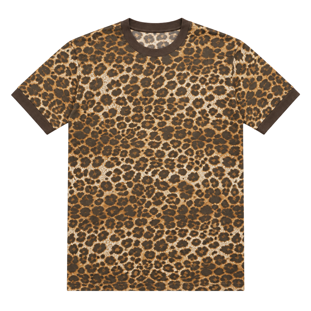 Imperious Leopard Print Polo Shirt Size XL Brown Black Short Sleeve NWT 1