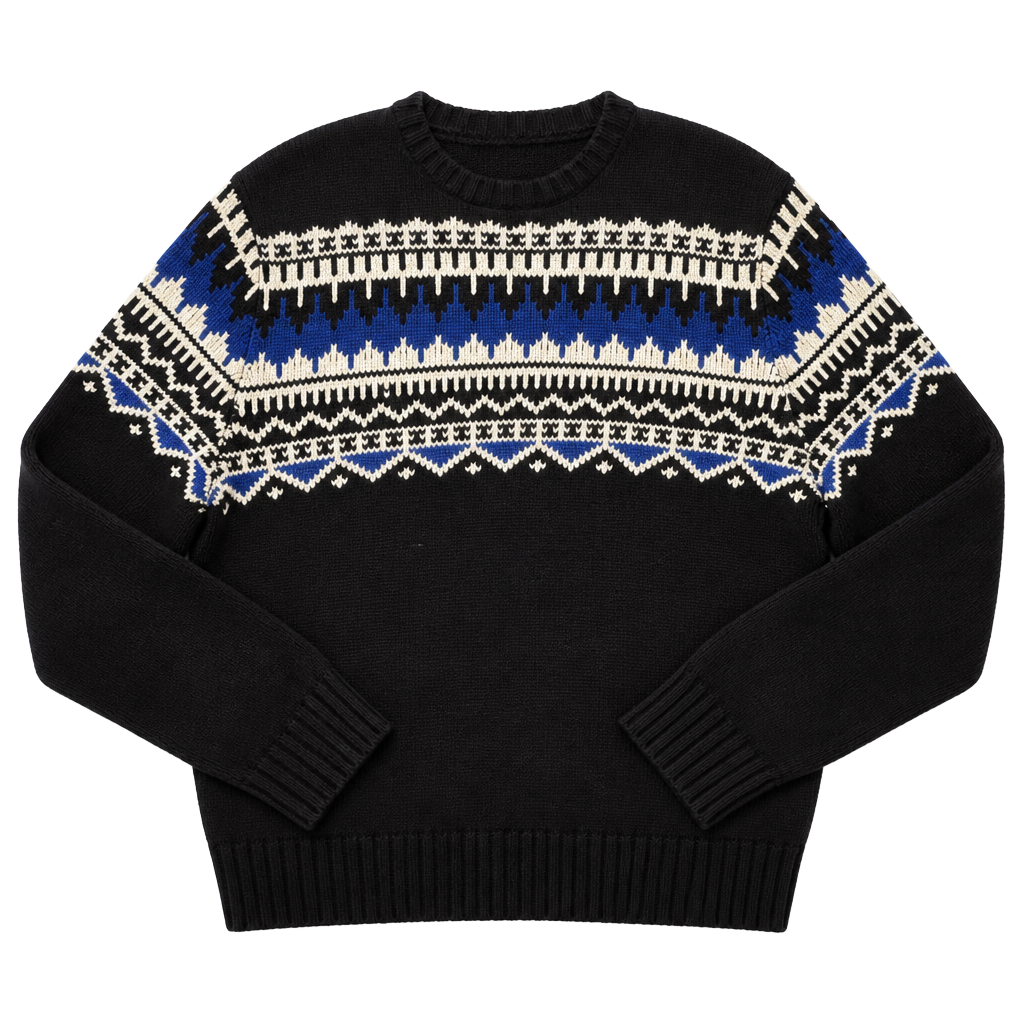 Polo Ralph Lauren Fair Isle Cotton Cashmere Angora Knit Sweater XL 1