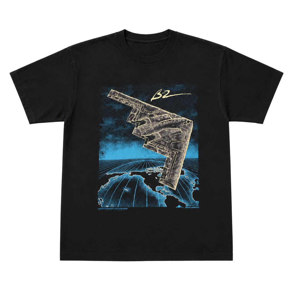 Gildan Blackbird B-2 Stealth Bomber Double-Sided Graphic T-Shirt 1
