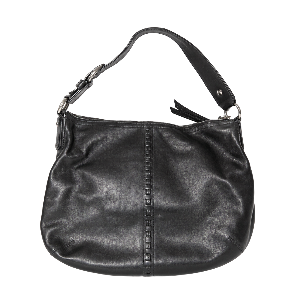 COACH SOHO F13108 Vintage Black Soft Leather Bag Large Hobo Shoulder Handbag 1