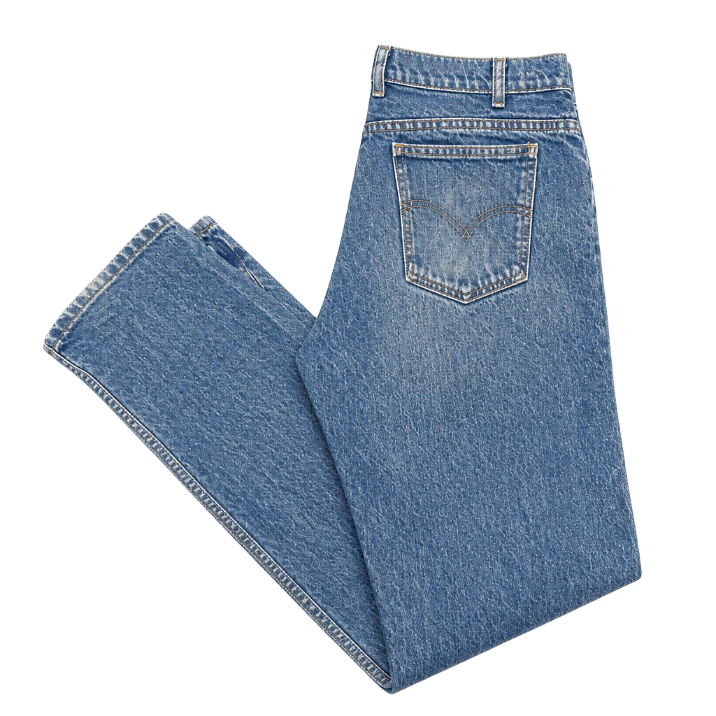 Levi's 505 Regular Fit Straight Leg Jeans 36x34 Blue Denim orange tag vintage 1