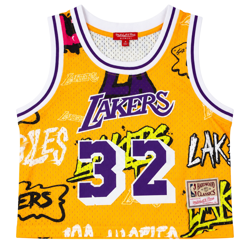 Mitchell & Ness Los Angeles Lakers Magic Johnson 1985 Crop Tank Size S 1