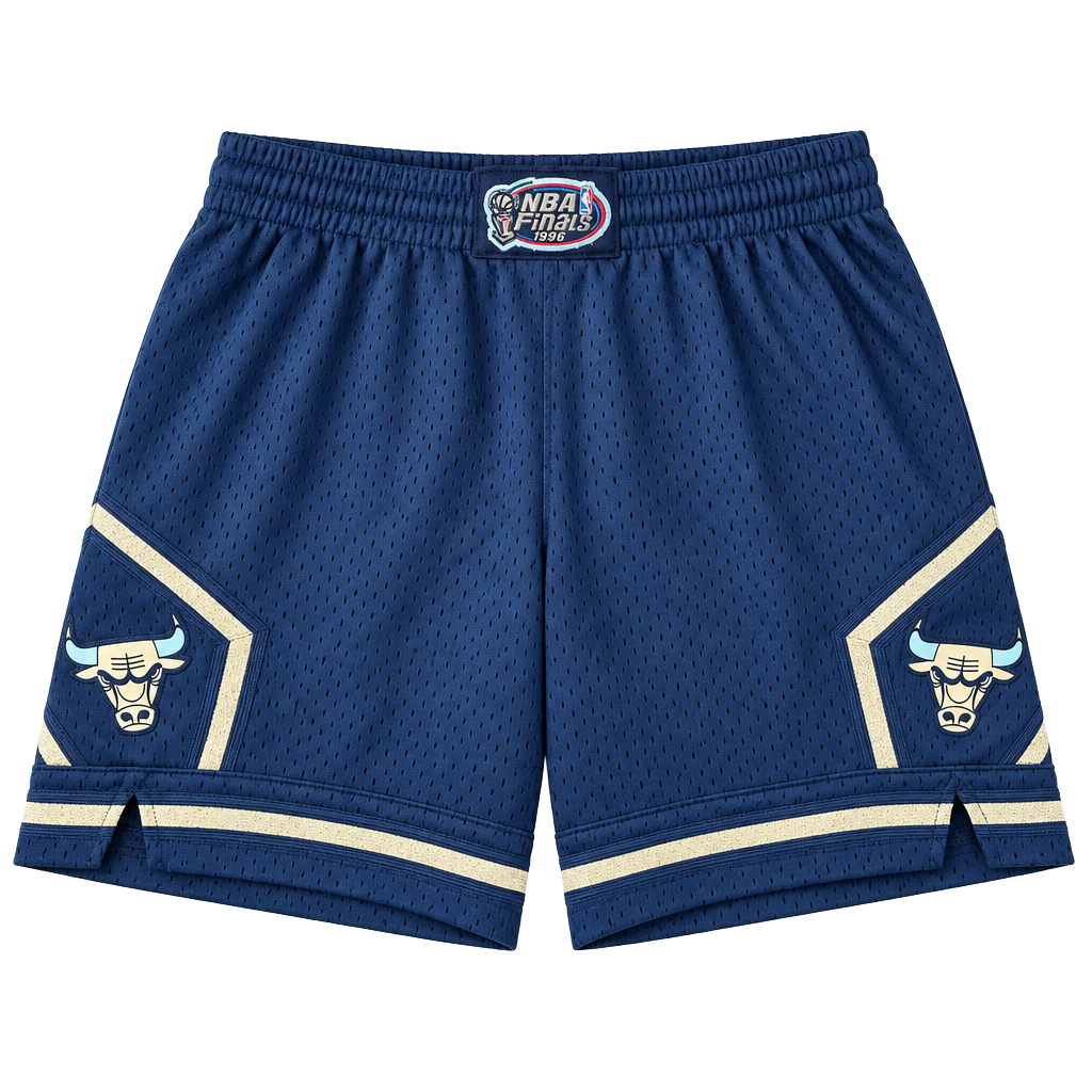 Mitchell & Ness Chicago Bulls Shorts Size XL Black Gold 1