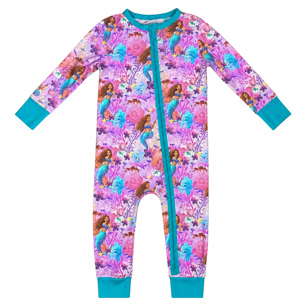 Posh Peanut Disney The Little Mermaid Footie Romper 1