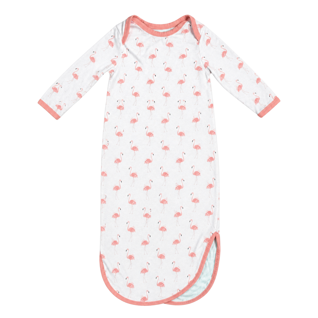 Emerson and Friends Sleep Gown NB Flamingo Bamboo 1