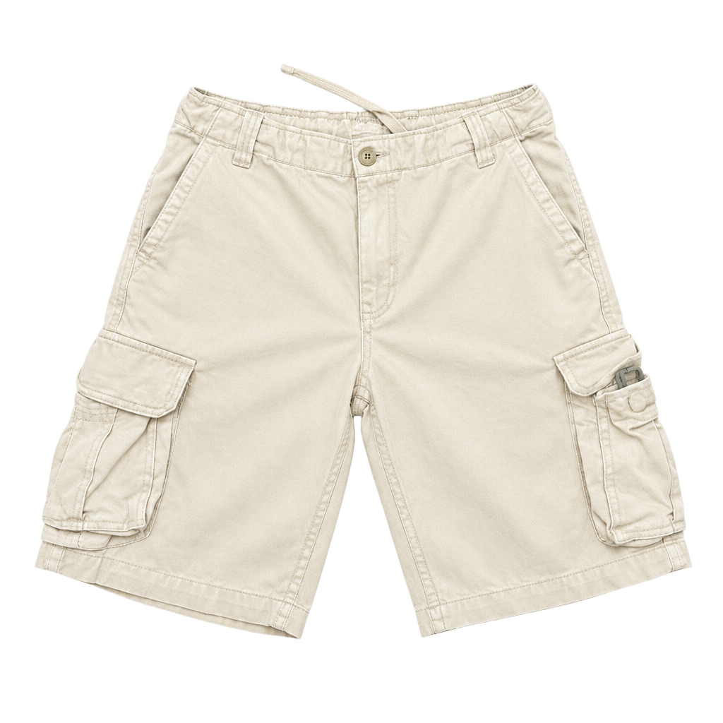 Aeropostale Authentic Cargo Shorts Size 34 White Cotton 1