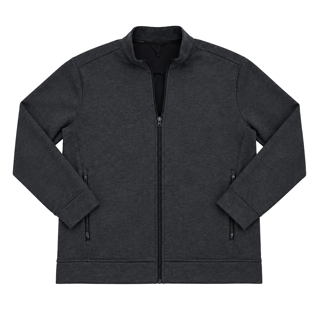 Russell Athletic Full Zip Jacket Size M Charcoal Gray Track Top 1