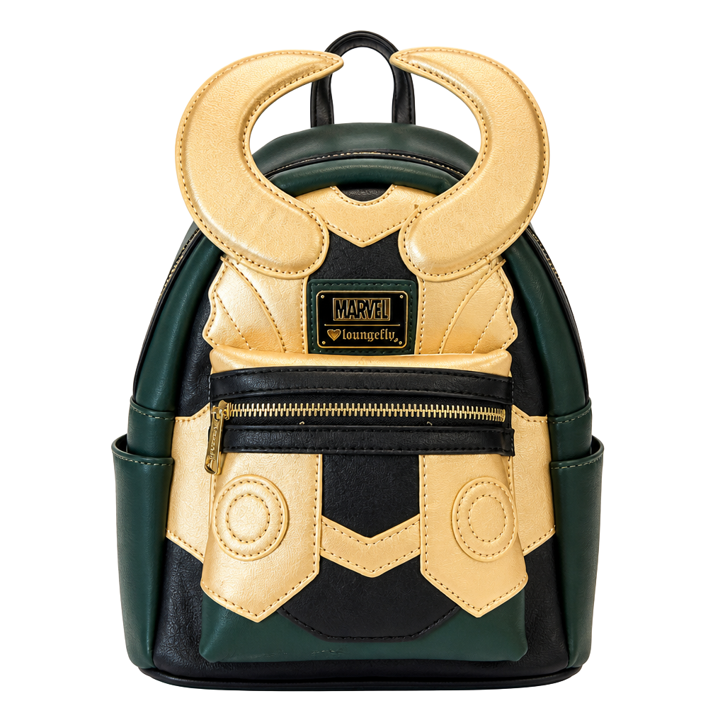 Loungefly Marvel Loki Cosplay Faux Leather Mini Backpack 1