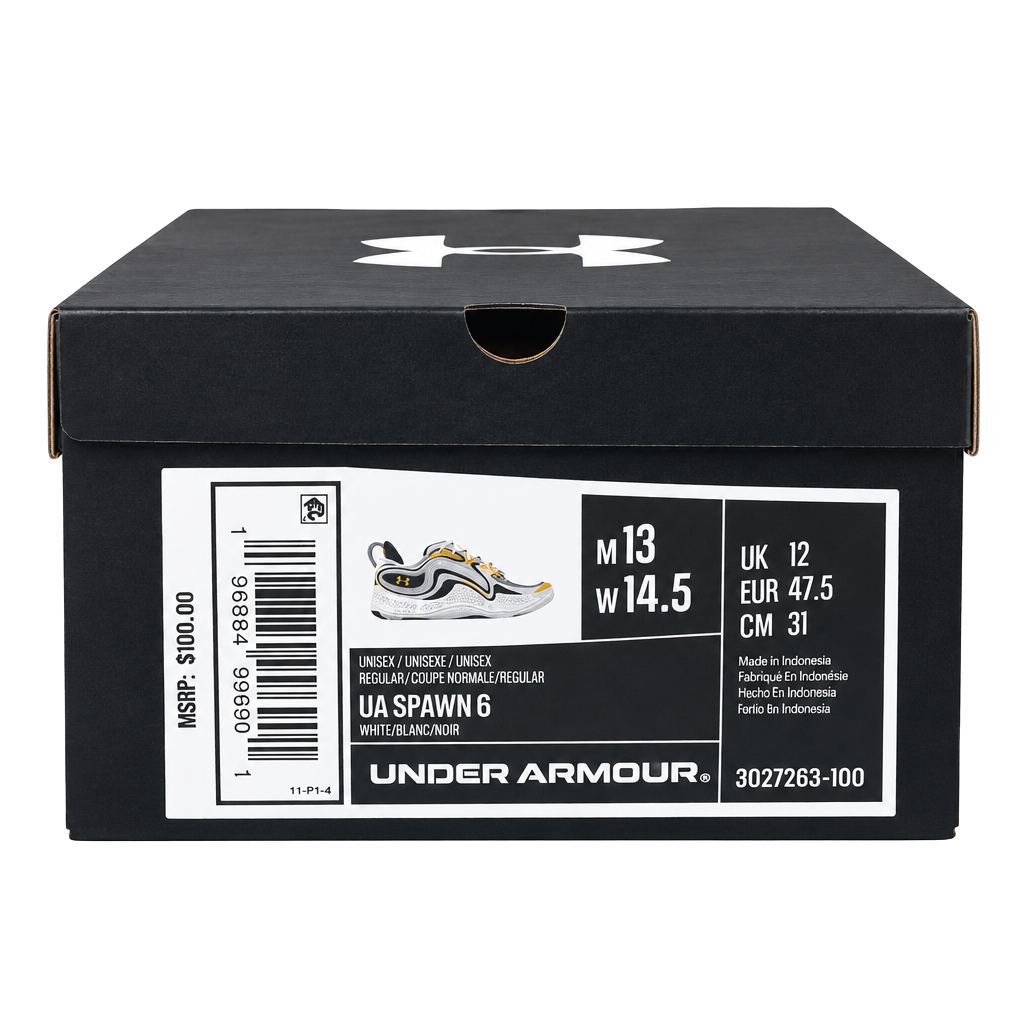 Under Armour UA Spawn 6 Size 13 White 1