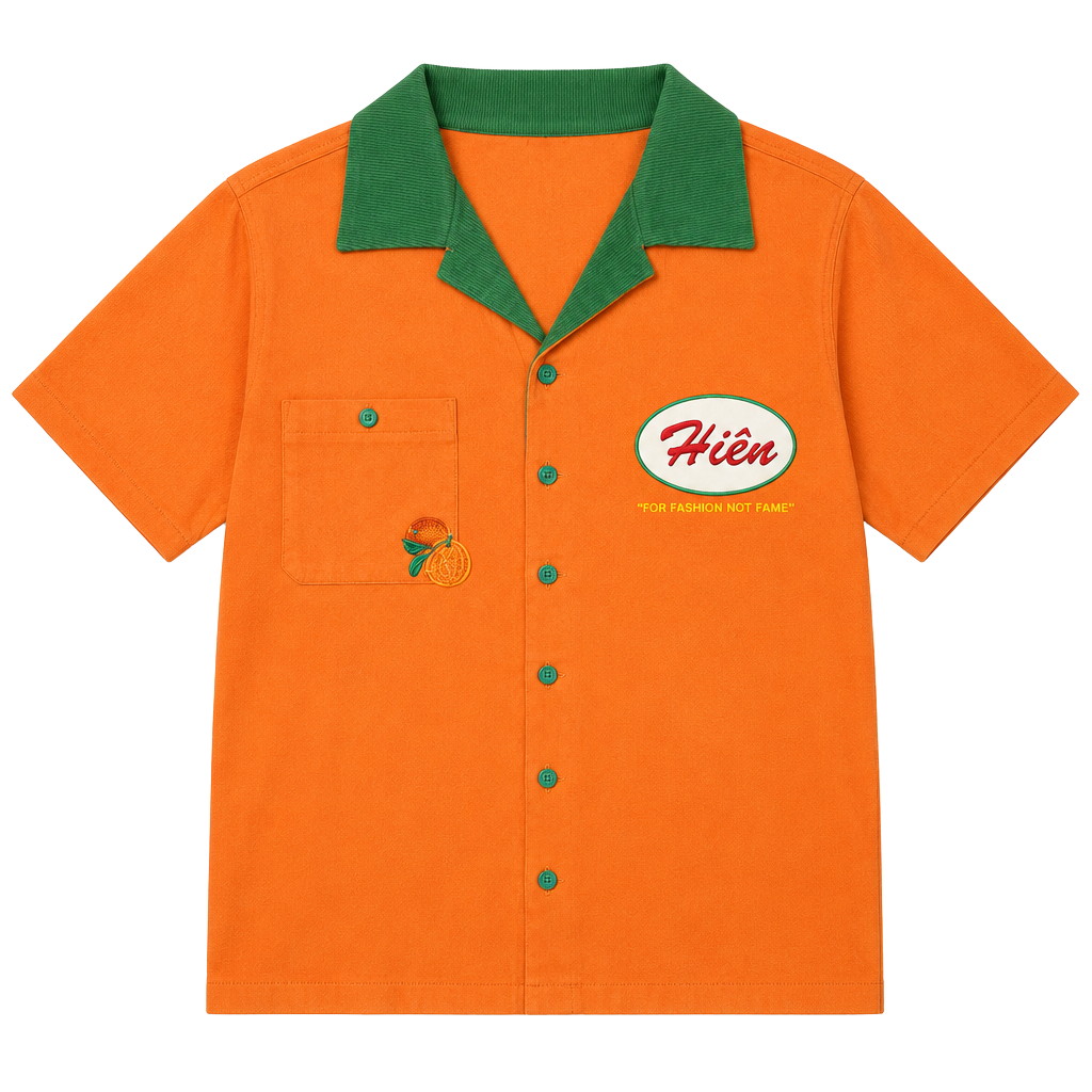 Engineered By Dre Him Workshirt Size 2XL Orange Green 1