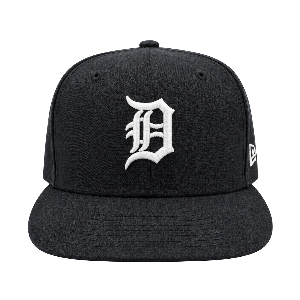 New Era Detroit Tigers 59FIFTY Fitted Hat Size 7 1/4 Navy Blue 1
