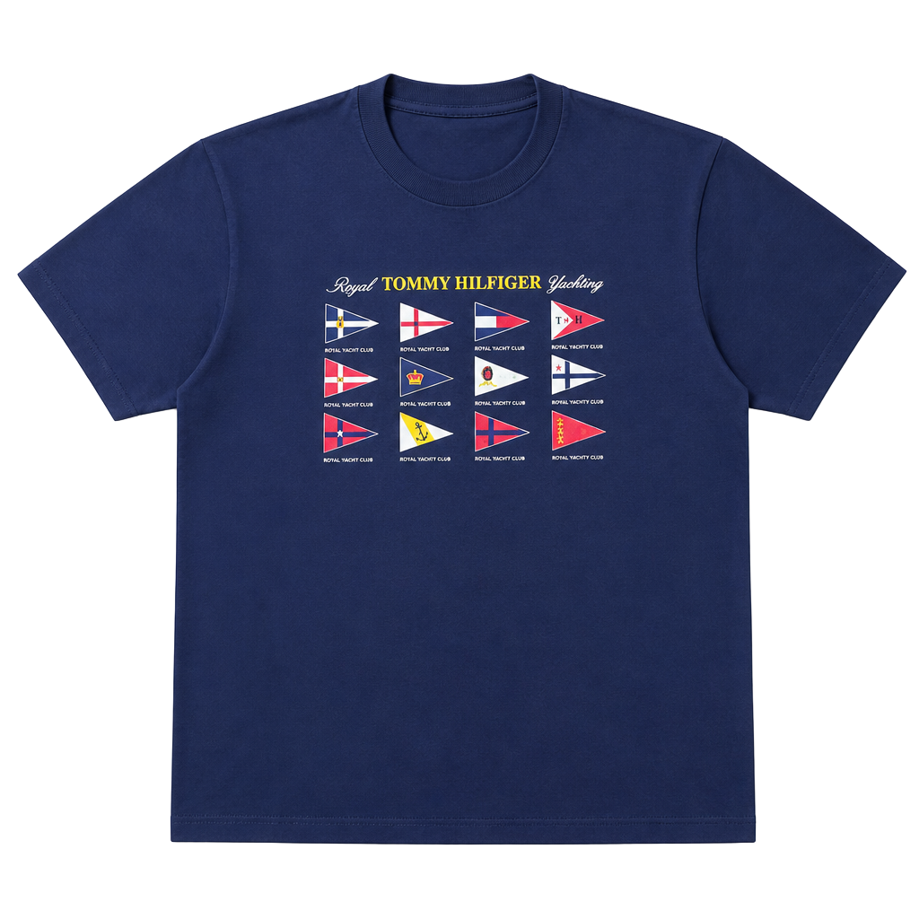 Tommy Hilfiger Royal Yachting T-Shirt Size L Vintage USA Sailing Tee 1