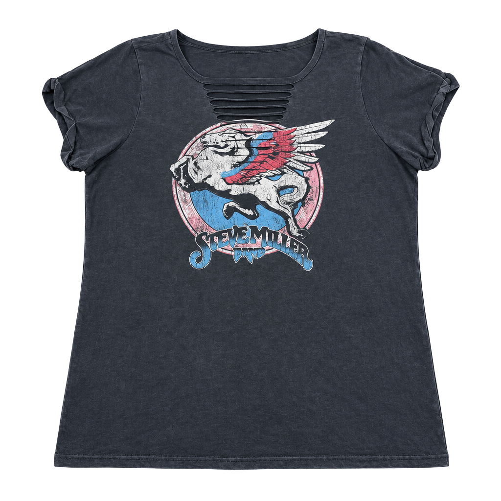 Steve Miller Band Distressed Graphic T-Shirt Black 1