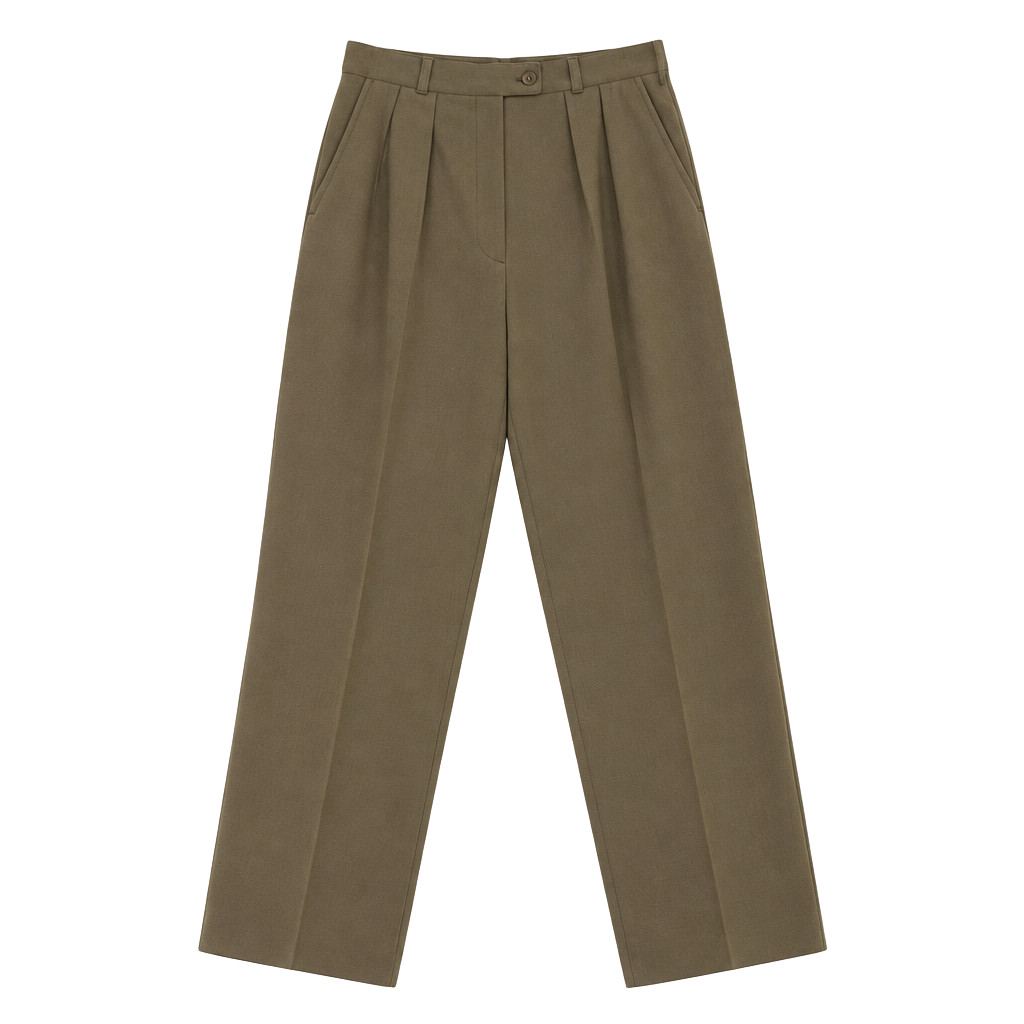 Paolo Fabiano Wool Dress Pants -Taupe Pleated Made in Italy 1