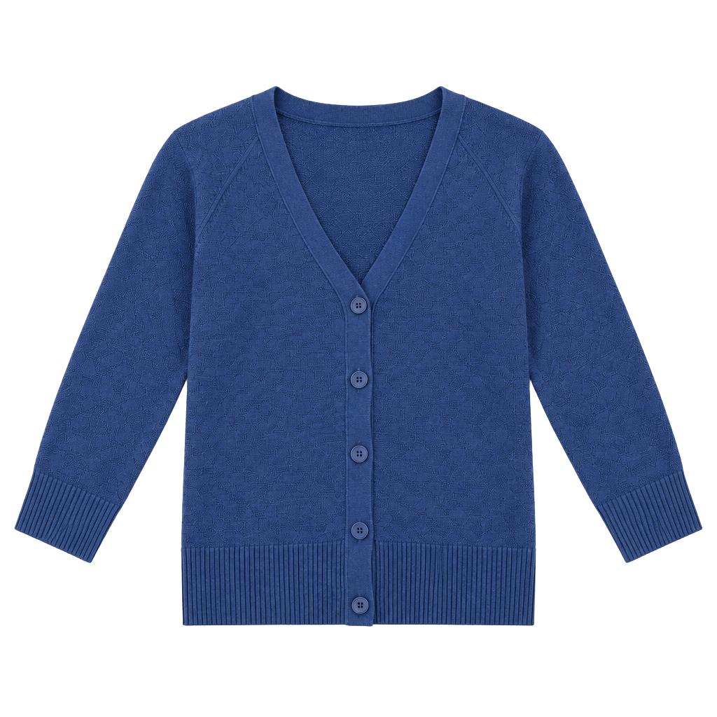bp. V-Neck Cardigan Size S Blue Cotton Knit Sweater 1