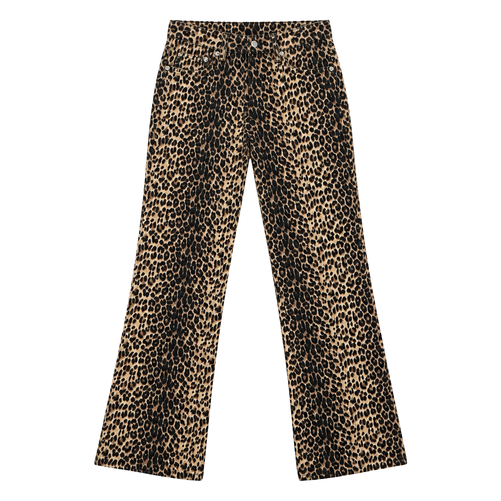 Watch LA Leopard Print Pants Size 9/10 Animal Print Straight Leg 1