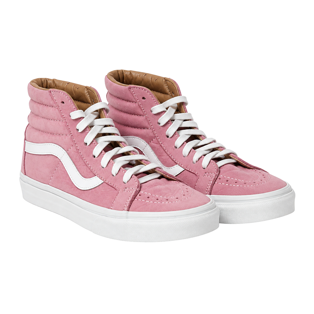 Vans Sk8-Hi Slim Leather Pink High Tops Women 8 Men 6.5 Rare 1