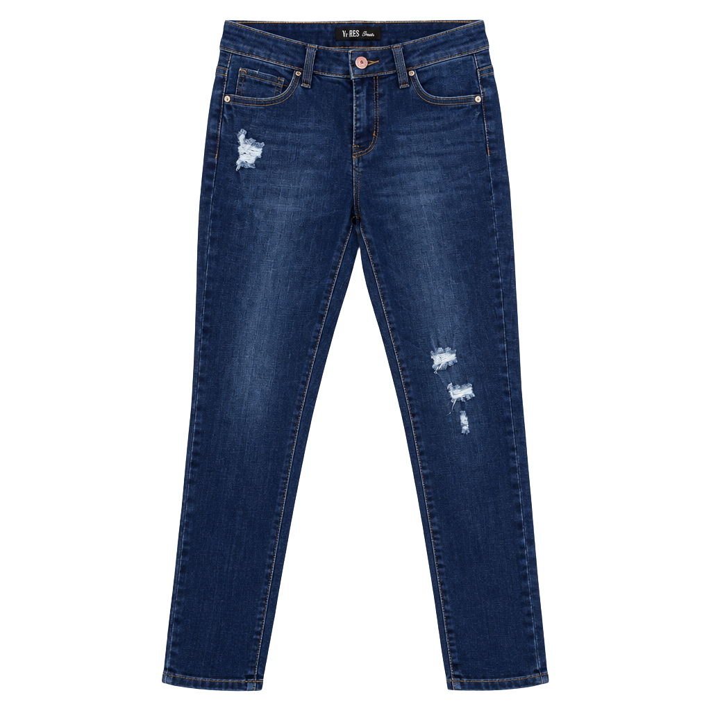 WBB Royalty Distressed Skinny Jeans Dark Wash 16 1