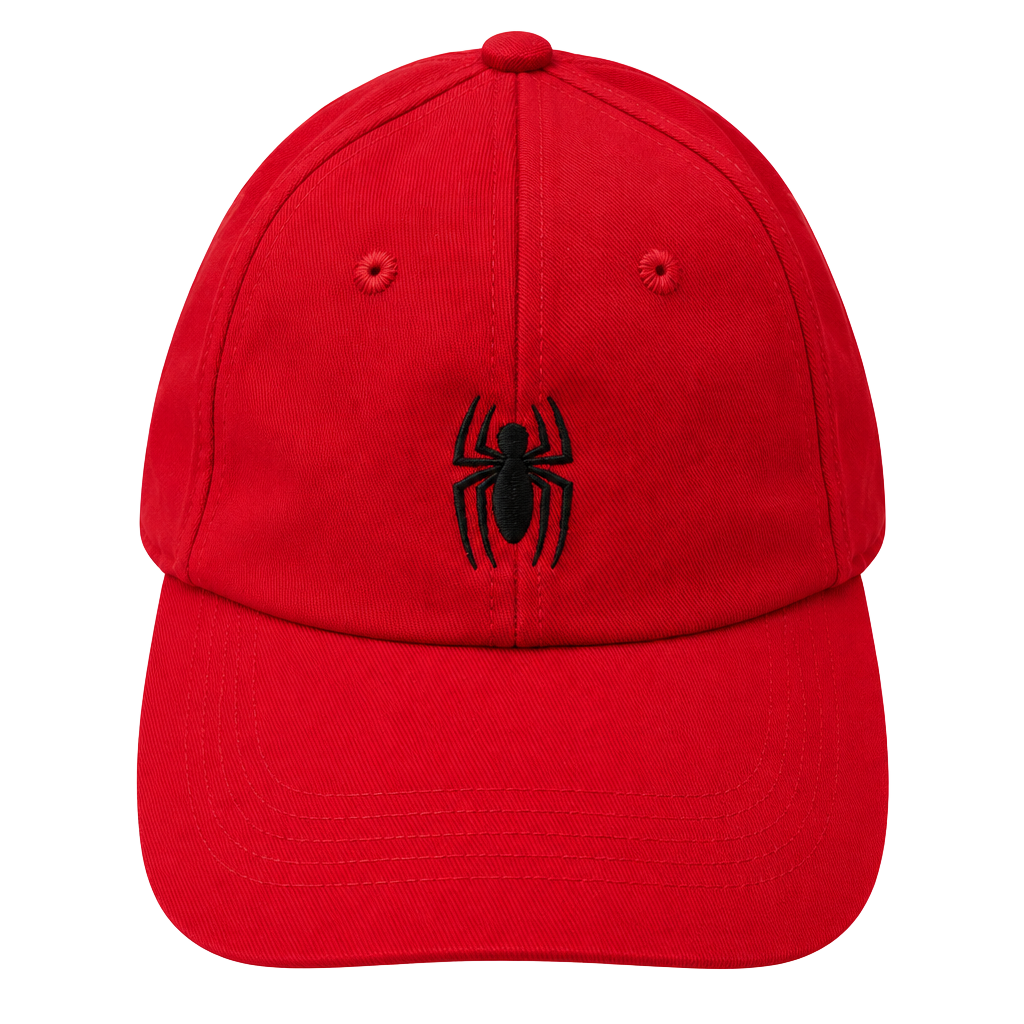 Marvel Spider-Man Baseball Cap Red Black Embroidered Hat O/S 1