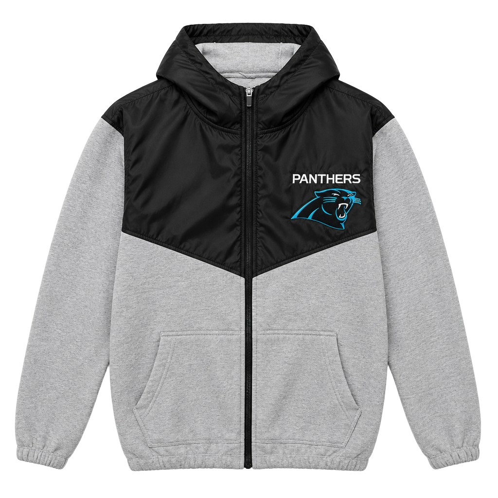 Carolina Panthers Full Zip Hoodie Jacket 1