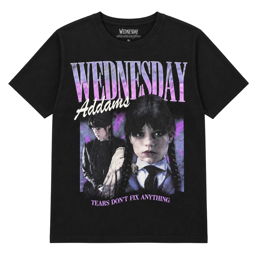 Wednesday Addams T-Shirt Size XL Black Graphic Tee 1