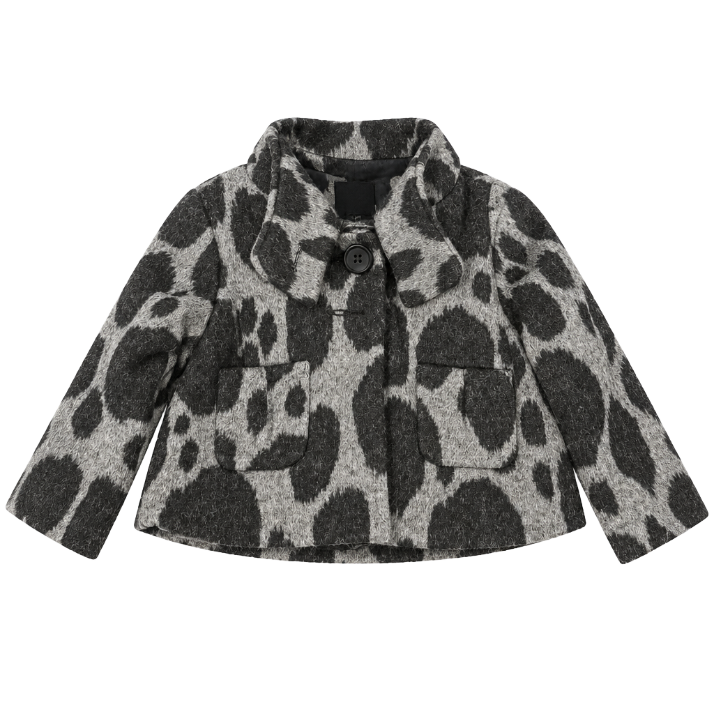 BabyGap Leopard Print Coat 6-12 Months Grey 1