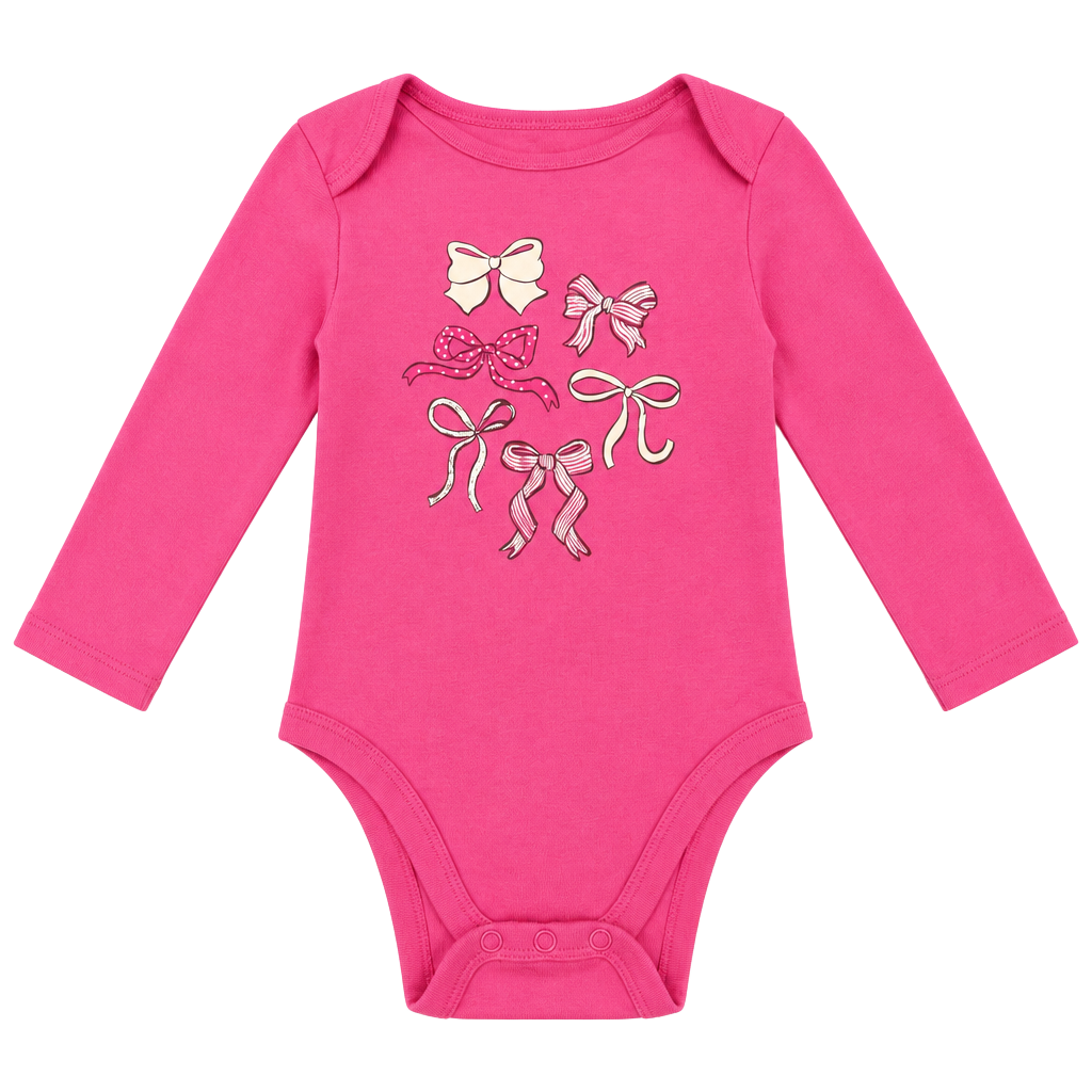 Jumping Beans Bodysuit Size 24M Pink Bows 1