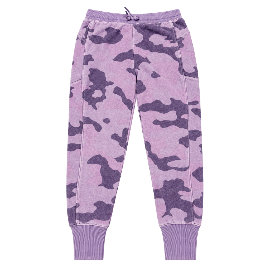 All in Motion Jogger Sweatpants Size L 10/12 Purple Camo 1