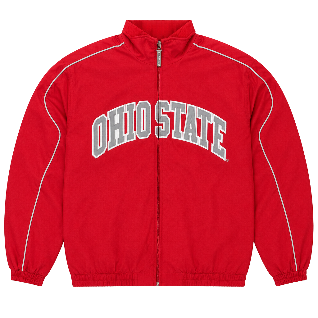 Majestic Ohio State Buckeyes Full Zip Jacket Size M Red 1
