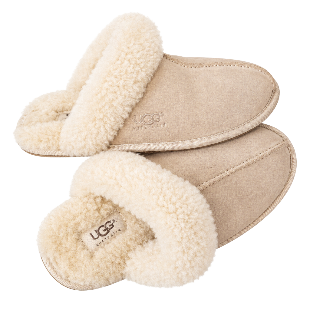 Ugg Australia Slippers Size 7 Tan Shearling Scuffette 1