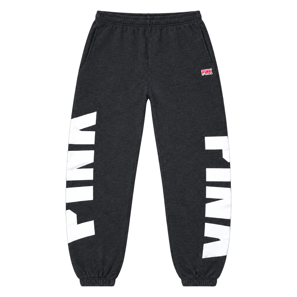 Pink Victoria's Secret Sweatpants Size XS Dark Gray White Logo 1