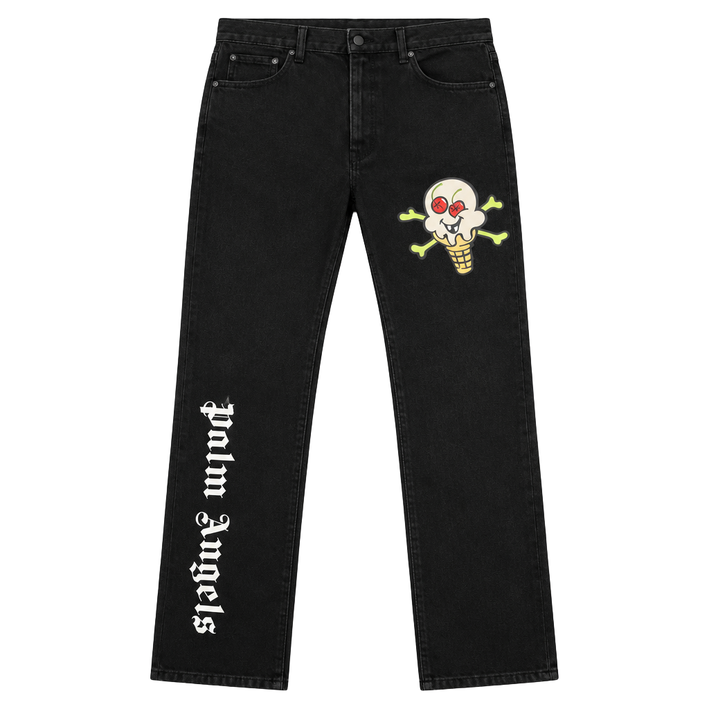 Palm Angels Black Denim Ice Cream Jacket Palm Angels 1