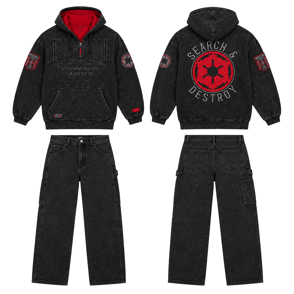 Star Wars Search & Destroy Quarter Zip Hoodie Black 1
