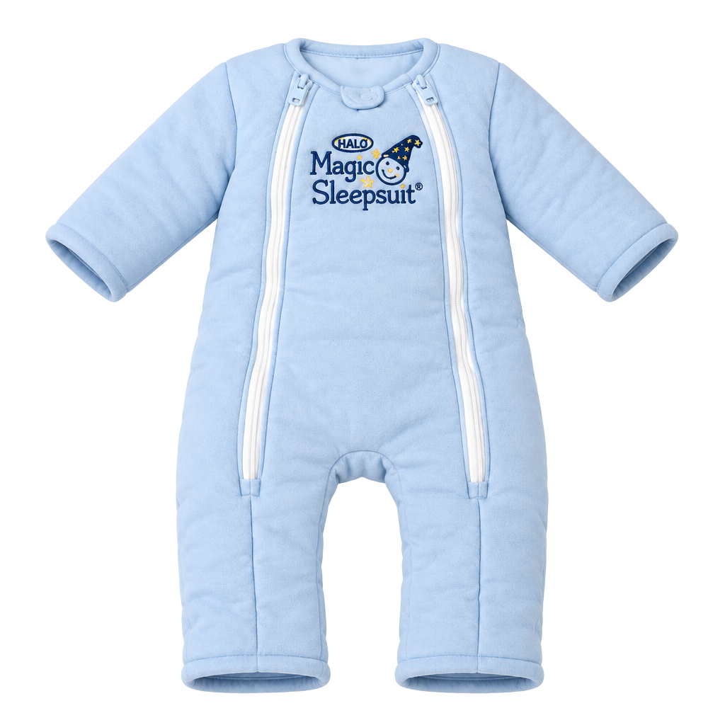 HALO Baby Merlin Magic Sleepsuit Size Small 3-6 Months Blue Cotton Three Quarter 1