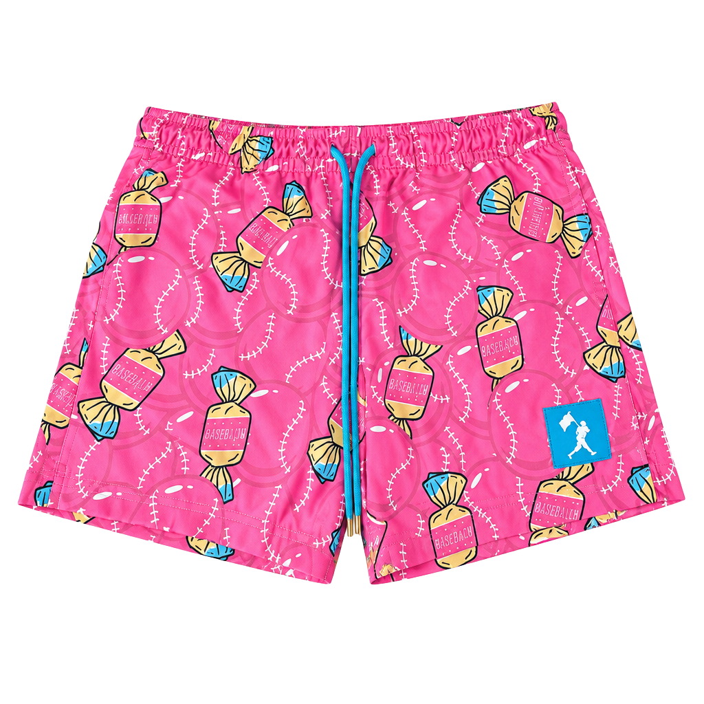Baseballism Doubles and Bubbles Youth Mesh Shorts Size Extra Large Pink 1