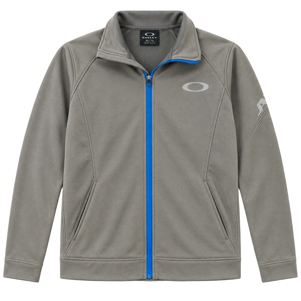 Oakley Full Zip Light Grey Hoodie Size XL 1