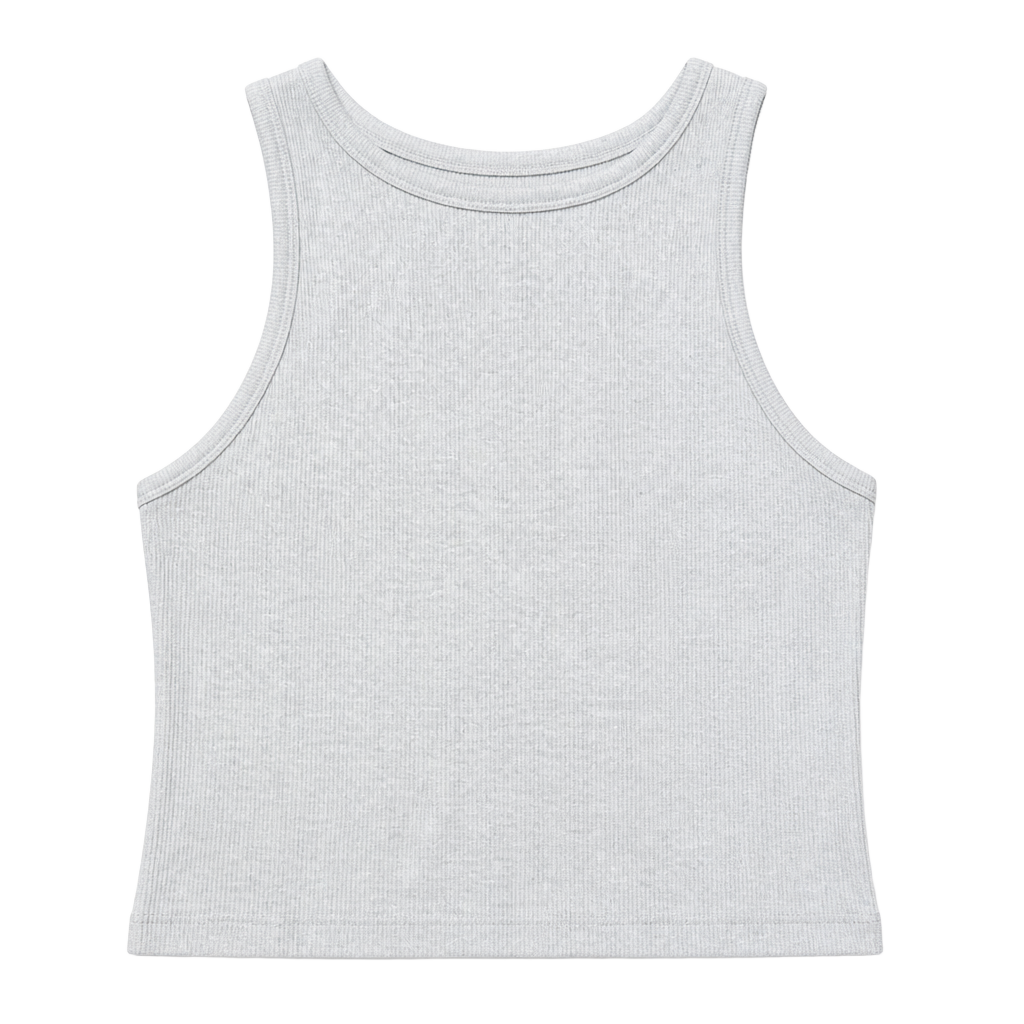 H&M Ribbed Shimmer Crop Tank Top Size L 1