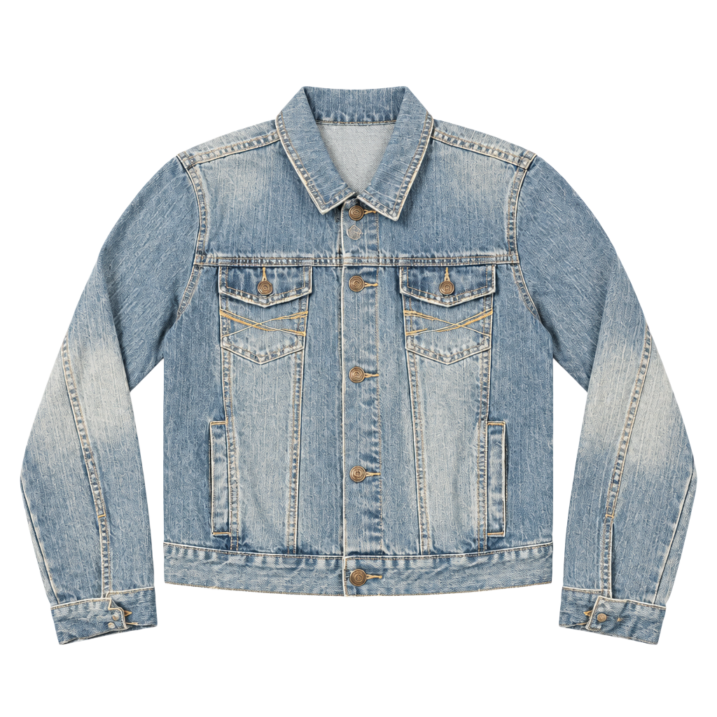 Aeropostale 1987 Denim Trucker Jacket Womens Size Large Blue Cotton 1