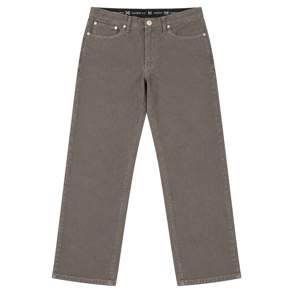 Ock Elastik Pants Mens 34x30 Brown Cotton Blend Flat Front Straight Leg Trousers 1